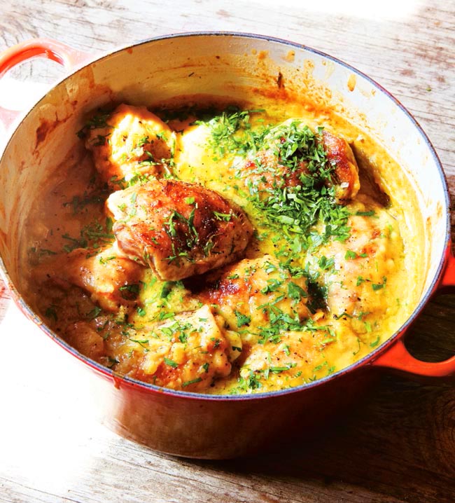 Chicken with Lentils and Rosemary